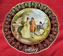 Meissen Porcelain Cobalt Gilt Cabinet Plate 19th C. 1st Quality