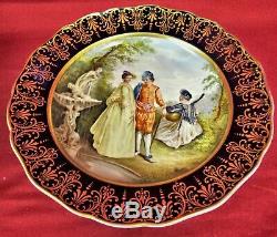 Meissen Porcelain Cobalt Gilt Cabinet Plate 19th C. 1st Quality