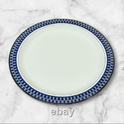 Mikasa Aztec Blue Salad & Dinner Plates Set of 8 Discontinued Excellent
