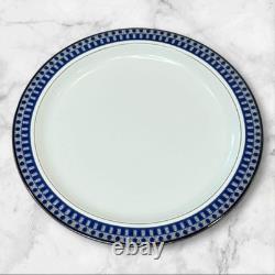 Mikasa Aztec Blue Salad & Dinner Plates Set of 8 Discontinued Excellent