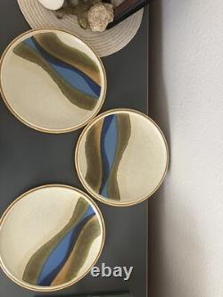 Mikasa Stylekraft Blue River CO901 Dinner Plate 10 3/4 SET of 3