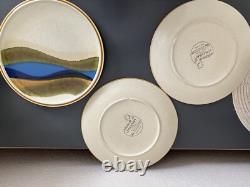 Mikasa Stylekraft Blue River CO901 Dinner Plate 10 3/4 SET of 3