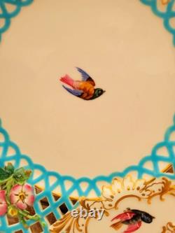 Minton Aesthetic Movement Celeste Blue Christopher Dresser Dinner Plate Bird HTF