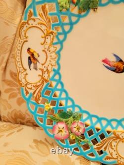 Minton Aesthetic Movement Celeste Blue Christopher Dresser Dinner Plate Bird HTF