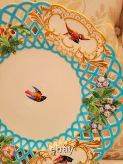 Minton Aesthetic Movement Celeste Blue Christopher Dresser Dinner Plate Bird HTF