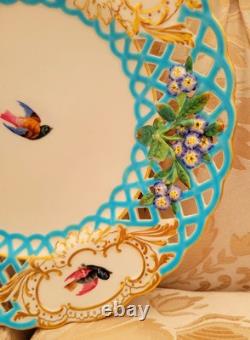Minton Aesthetic Movement Celeste Blue Christopher Dresser Dinner Plate Bird HTF