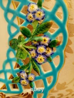 Minton Aesthetic Movement Celeste Blue Christopher Dresser Dinner Plate Bird HTF