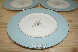 Minton Ardsley Turquoise (6) Dinner Plates, 10 5/8