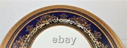 Minton China, Cobalt Blue Gold Encrusted H5278, Cabinet Dinner Plate, 10 5/8