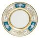 Minton China Pate sur Pate Panel & Embossed Gold Dinner Plate Signed L Wood