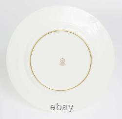 Minton China Pate sur Pate Panel & Embossed Gold Dinner Plate Signed L Wood