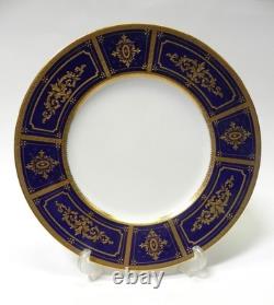 Minton Cobalt Blue Encrusted Gold 10 Dinner Plate
