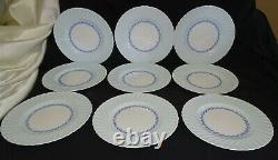 Minton England Cheviot 9 Dinner Plates 10 3/4 Bone China