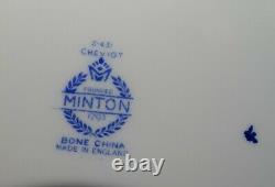 Minton England Cheviot 9 Dinner Plates 10 3/4 Bone China
