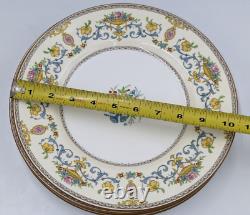 Minton England Talbot Blue Scrolls Set of Plates 4 dinner 4 salad 4 bread butter