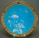 Minton Pate-Sur-Pate Birds Butterflies Turquoise & Gold Reticulated Plate AS IS