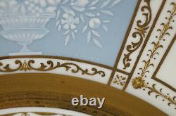 Minton Signed A Pointon Pate-Sur-Pate & Raised Gold Neoclassical 10 5/8 Plate