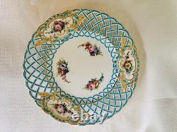 Minton Turquoise Handpainted Plate