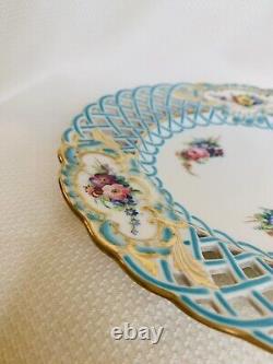 Minton Turquoise Handpainted Plate