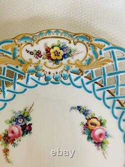 Minton Turquoise Handpainted Plate