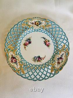 Minton Turquoise Handpainted Plate