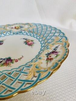 Minton Turquoise Handpainted Plate