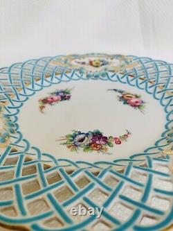 Minton Turquoise Handpainted Plate