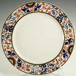 Mintons 11 Antique China Dinner Plates G6386 Cobalt Blue Red Gold Made England