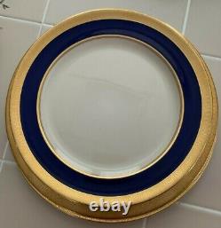 Mixed Lot Lenox J19K Cobalt Blue & Gold Encrusted Dinner/ Salad/ Dessert Plates