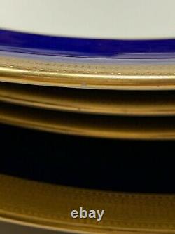 Mixed Lot Lenox J19K Cobalt Blue & Gold Encrusted Dinner/ Salad/ Dessert Plates