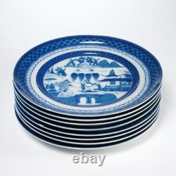 Mottahedeh Blue Canton Historic Charleston Repro Dinner Plates 8p Lot 10 READ A