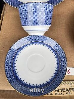 Mottahedeh Blue Lace Dinner 10 Salad 8 1/2 Bread 7 Cup Saucer Old Stock