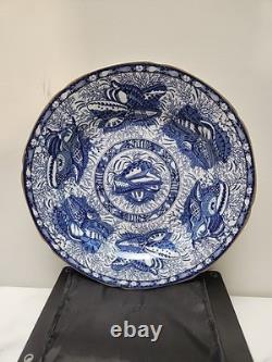 Mottahedeh Torquay Blue Dinner Plates Seashells Reproduction