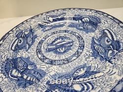 Mottahedeh Torquay Blue Dinner Plates Seashells Reproduction
