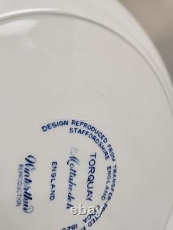 Mottahedeh Torquay Blue Dinner Plates Seashells Reproduction