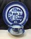 Mottahedeh Vista Alegre Blue Canton Dinner Plate Cup & Saucer (8) Sets Pristine