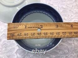 Mottahedeh Vista Alegre Blue Canton Dinner Plate Cup & Saucer (8) Sets Pristine