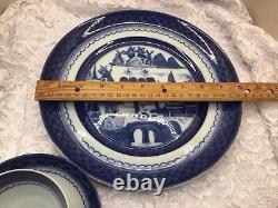Mottahedeh Vista Alegre Blue Canton Dinner Plate Cup & Saucer (8) Sets Pristine