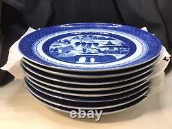 Mottahedeh Vista Alegre Blue Canton Dinner Plate Cup & Saucer (8) Sets Pristine