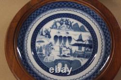 Mottahedeh Vista Alegre Blue Canton Framed Hanging Dinner Plate Portugal