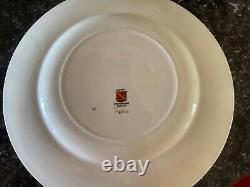 Myott Staffordshire #4744 Blue Floral Dinner Plate Vintage Signed P. Granet RARE