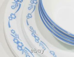 NEW 12-pc Corelle CORNFLOWER BLUE DINNERWARE SET Dinner Lunch PLATES 18-oz BOWLS