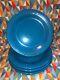NEW 4 FIESTAWARE 10.5 PEACOCK blue retired set DINNER PLATES FIESTA FREE SHIP