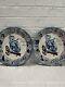 NEW! ANTHROPOLOGIE Nathalie Lete Blue Monkey Collector 10 Dinner Plate Set Of 2