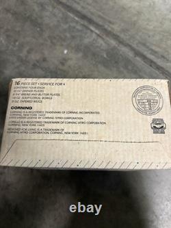 NEW CORELLE Provincial Blue 16 Piece Set Vintage Corningware. Unopened