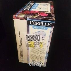NEW Corelle Blue Velvet Rose Swirl By Corning Dinnerware 20 pc Set Service 4