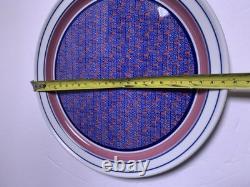 NEW RARE Set Of 4 MCM Figgjo Gourmet Norway Statoil Design Blue Dinner Plate 10