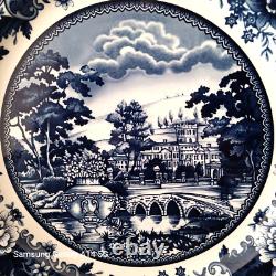 NEW Set of 6 Legend British Heritage Earthenware Belmont Dark Blue Dinner Plates