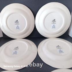 NEW Set of 6 Legend British Heritage Earthenware Belmont Dark Blue Dinner Plates