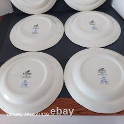 NEW Set of 6 Legend British Heritage Earthenware Belmont Dark Blue Dinner Plates